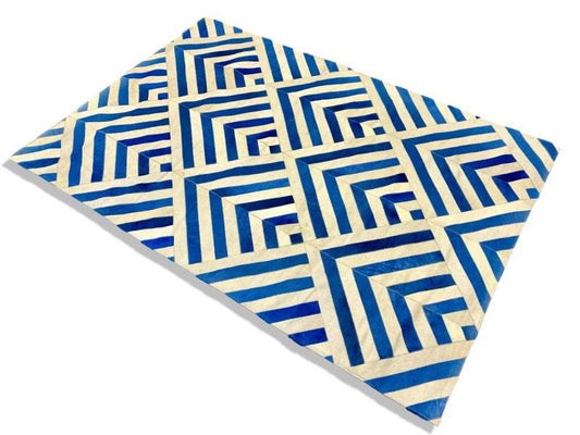Blue and Cream Mat - 1.40 x 2.10 m. 🎁Includes An Exclusive Gift!