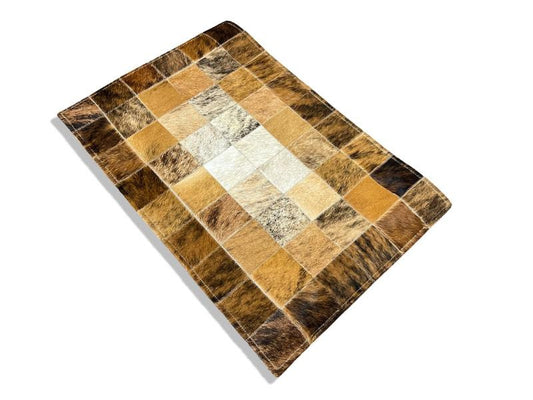 Brindle Patchwork Cowhide Mat - 0.60 x 0.90 m. 🎁Includes An Exclusive Gift!